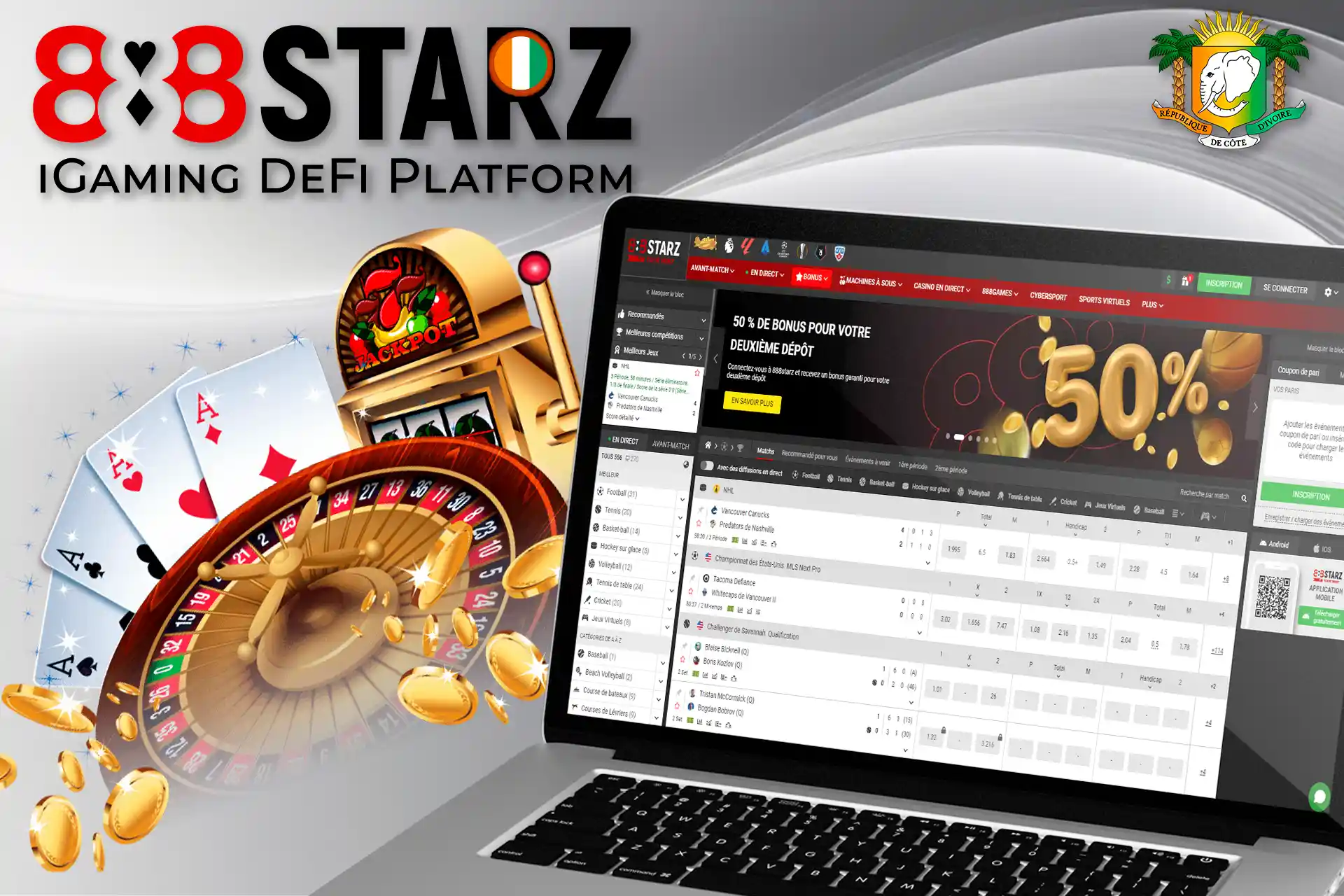 Description du bookmaker 888starz pour les résidents de Côte d'Ivoire