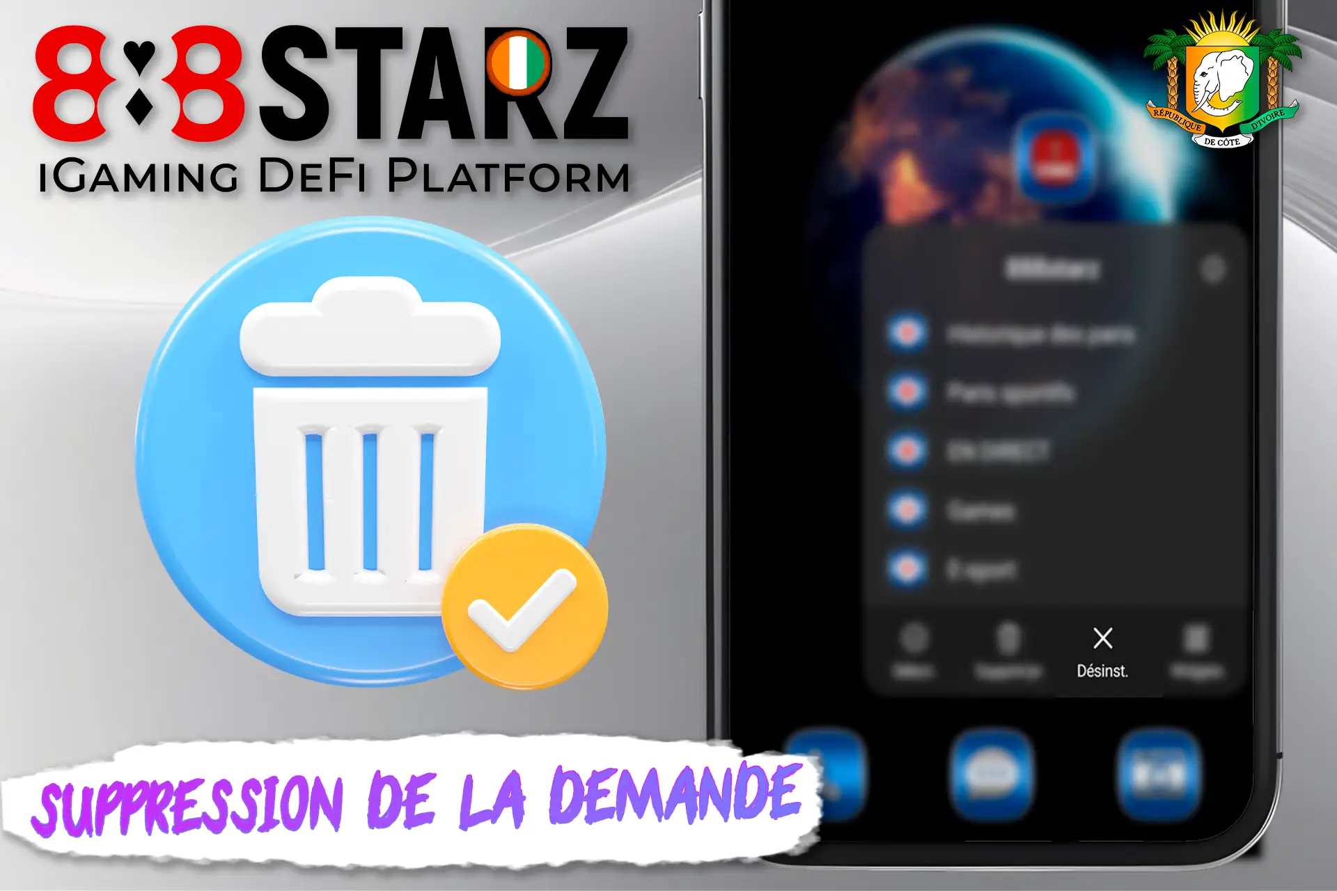 Guide pour désinstaller l'application de votre téléphone