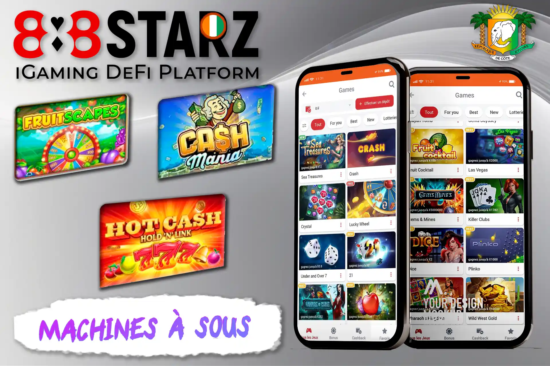 Machines à sous sur la plateforme en ligne du célèbre casino 888starz