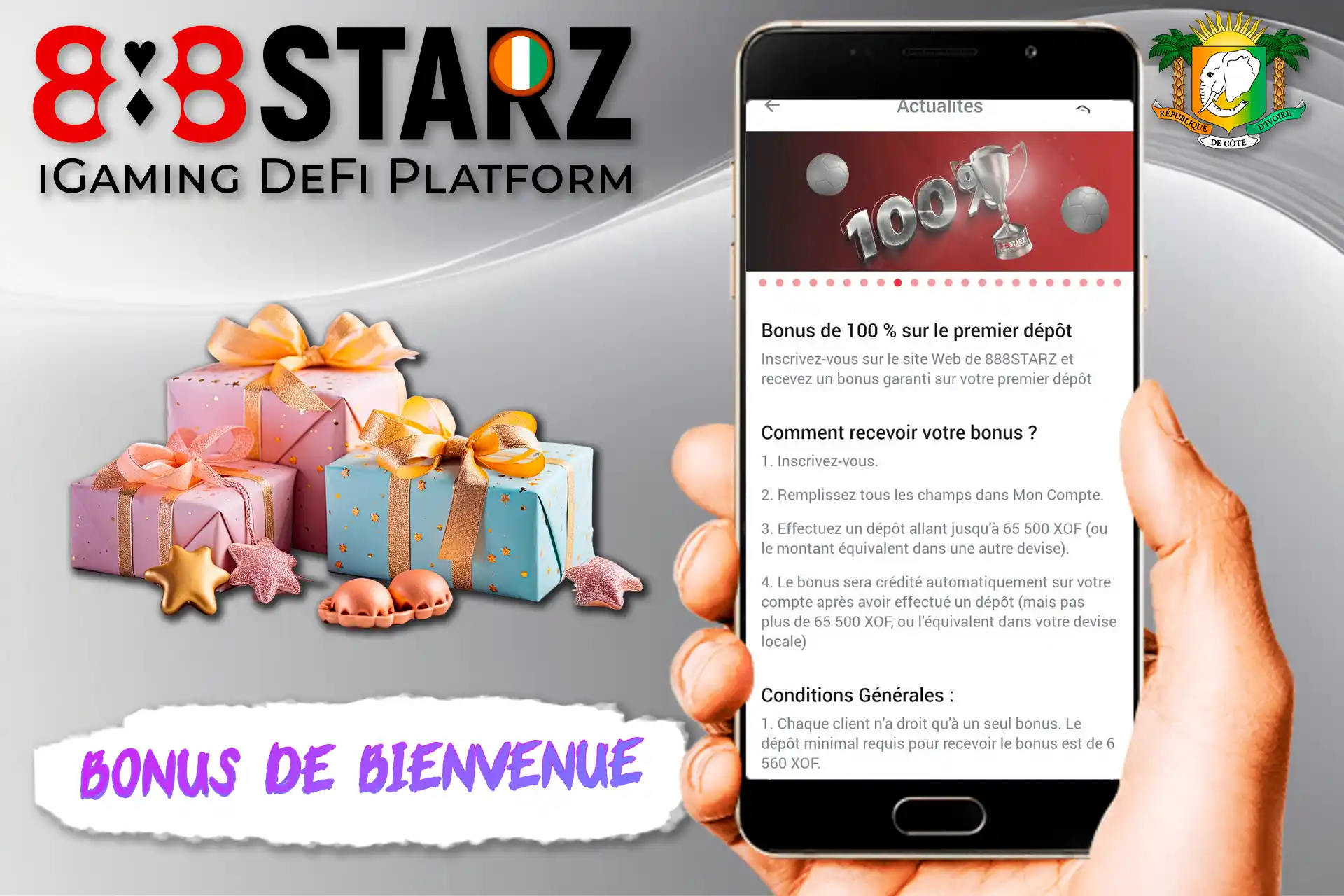 Description du bonus de bienvenue du bookmaker 888starz