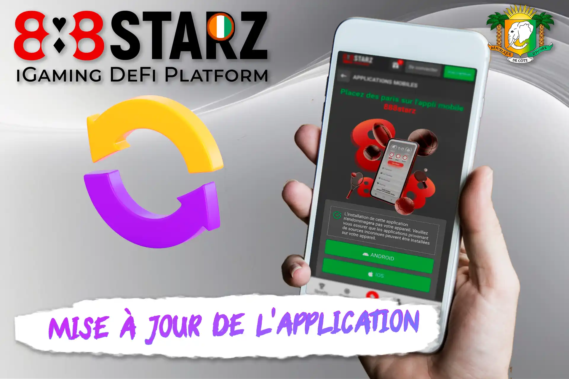 Guide de mise à jour de l'application mobile 888starz