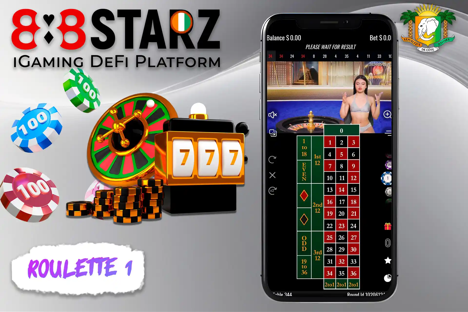 Casino Roulette 1 en direct avec croupier