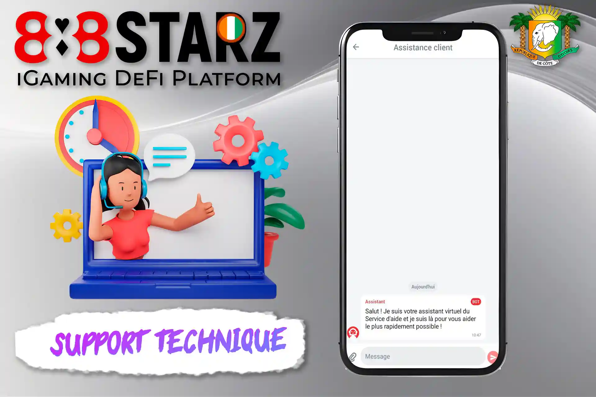 Contacter le support technique du casino 888starz